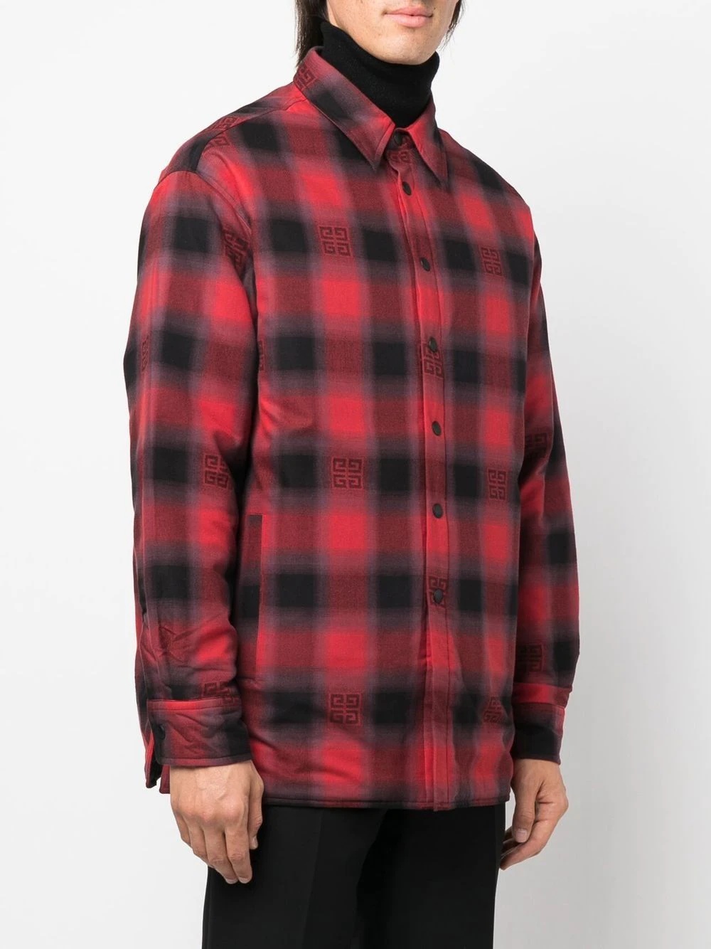 4G check-print padded shirt - 3