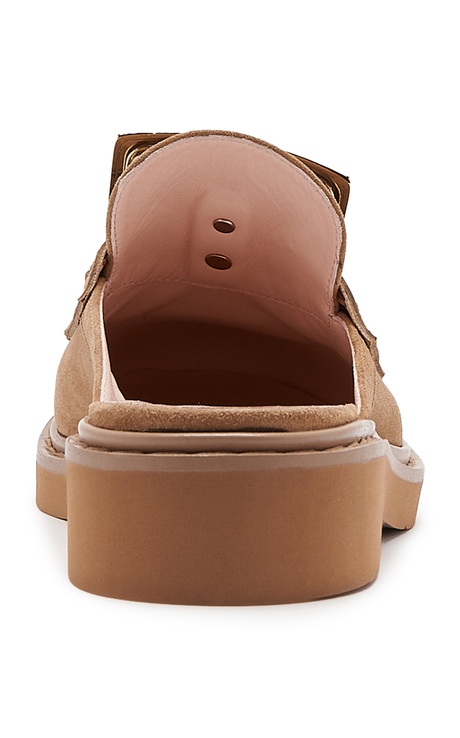 Viv Rangers Buckle-Detailed Suede Mule Loafers tan - 4