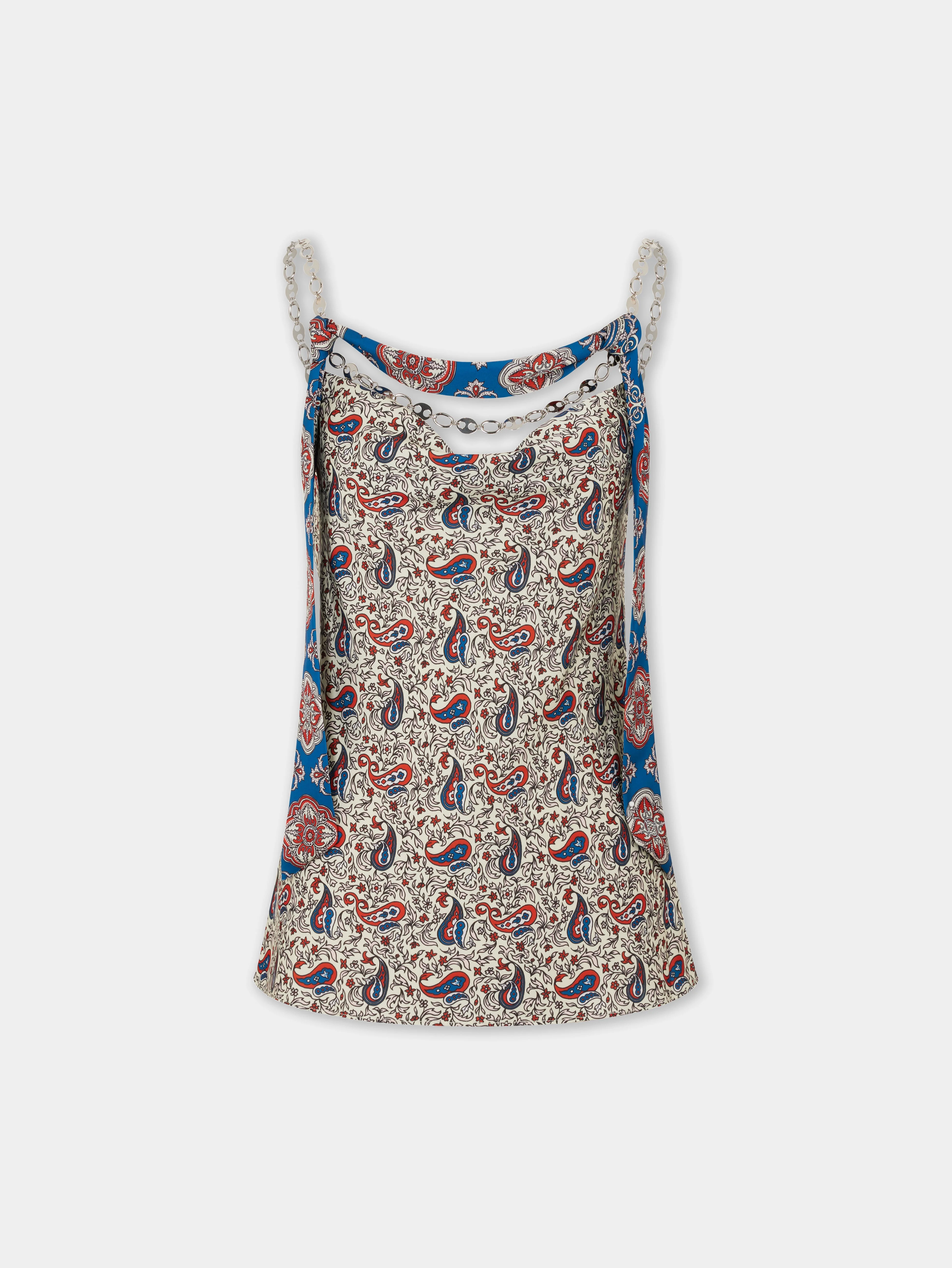 TANK TOP IN PRINTED SATIN - 1