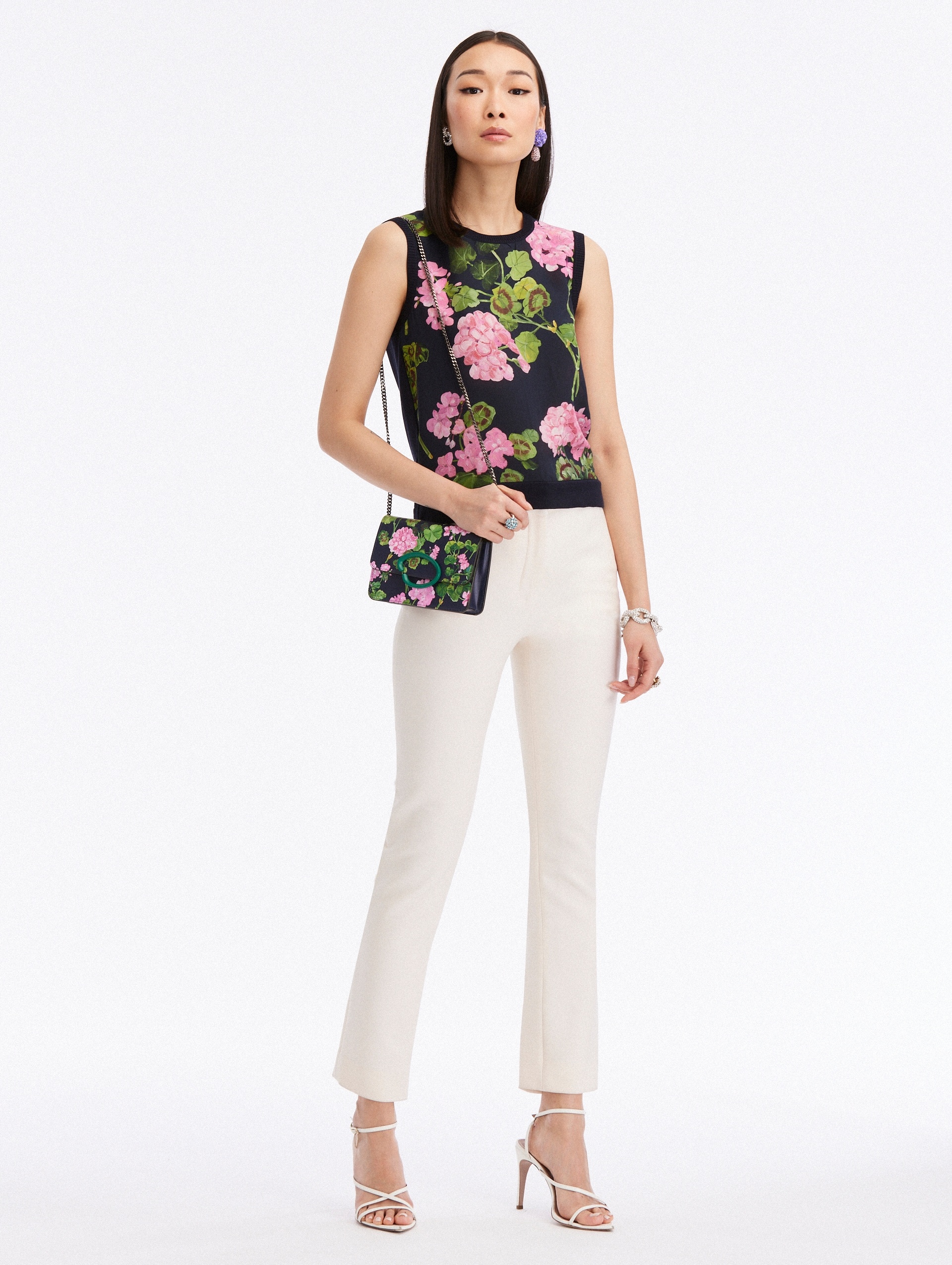 GERANIUM SILK INSET TANK - 4