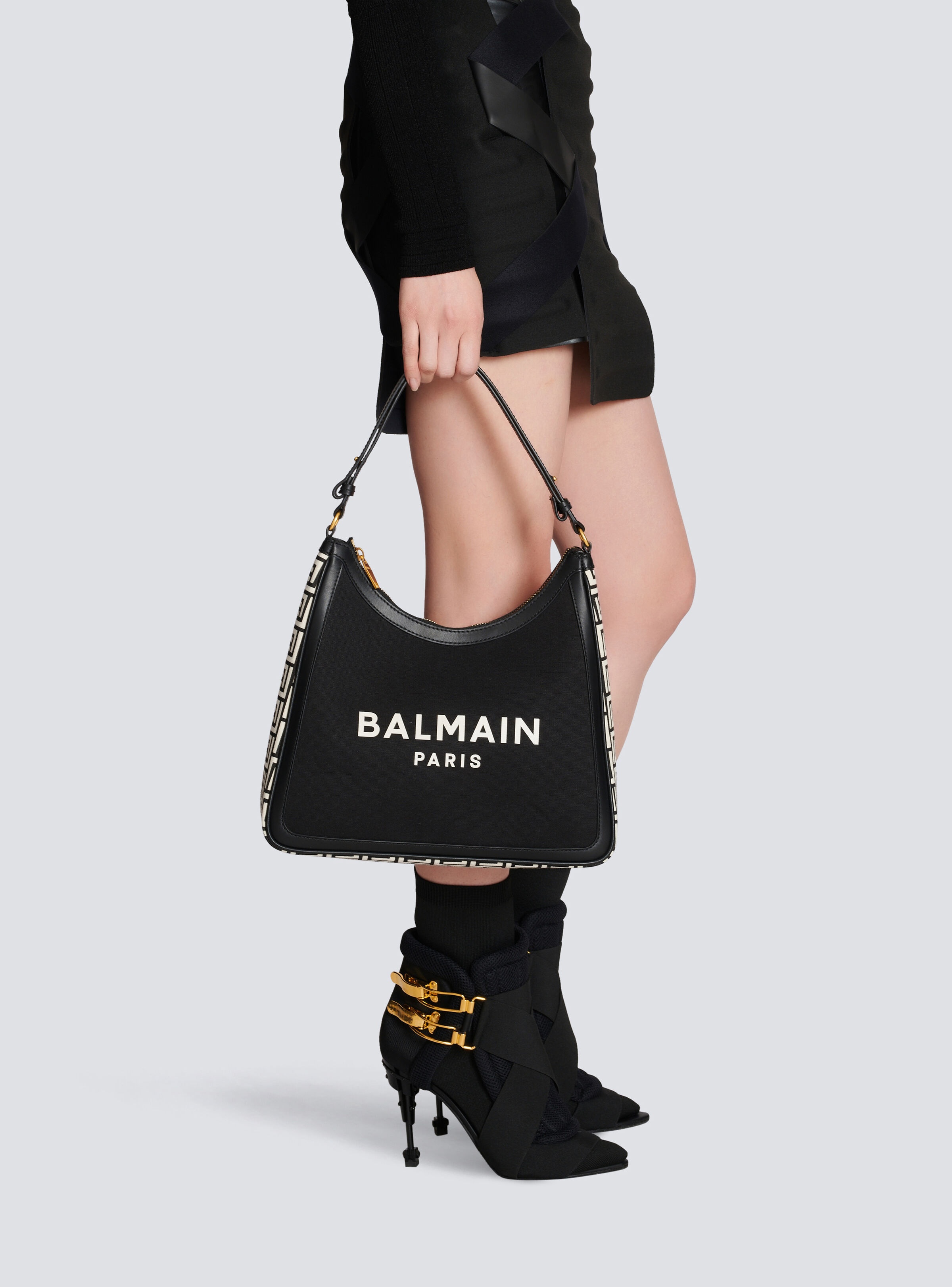 B-Army canvas bag with leather inserts - 9