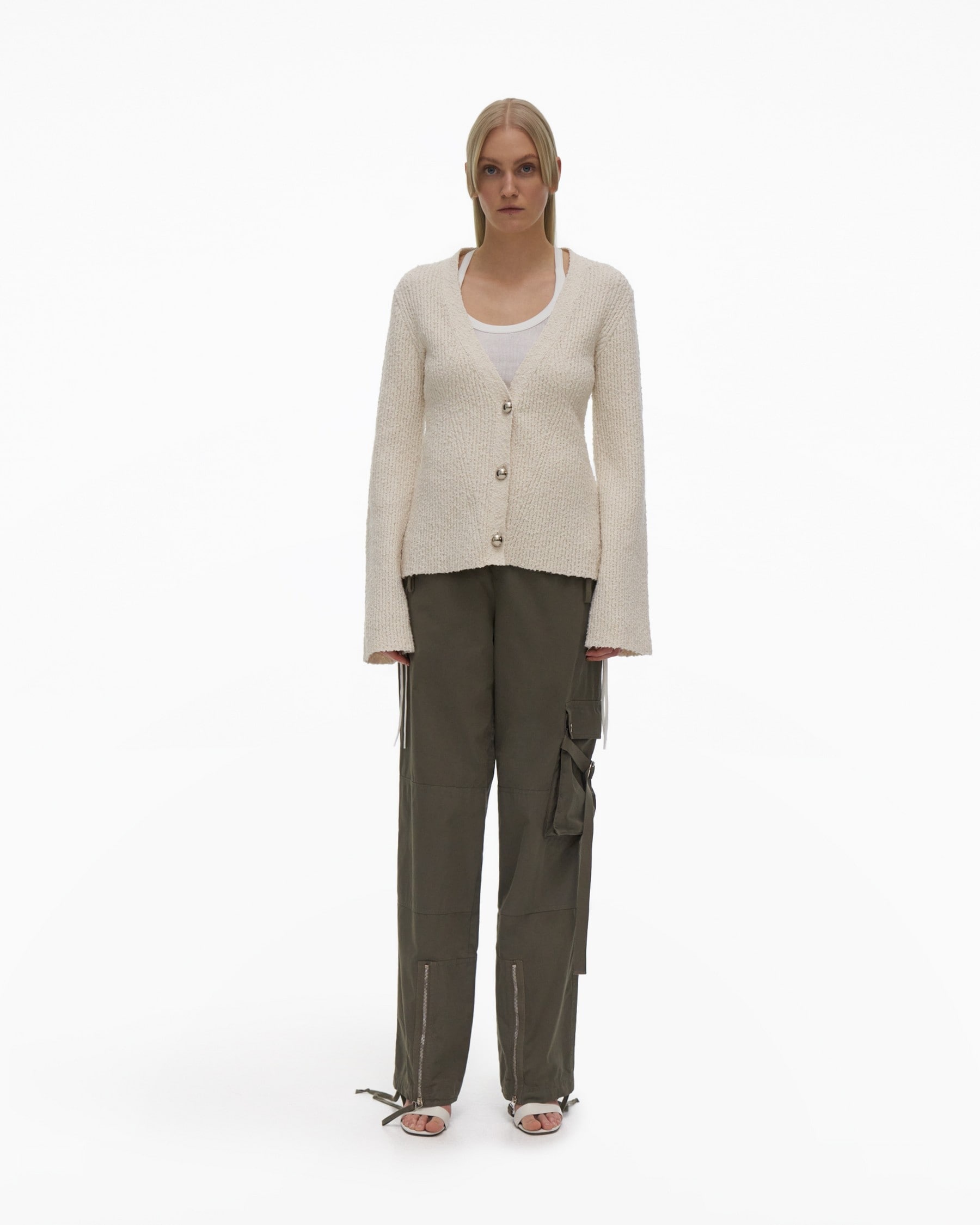 RIBBED CARDIGAN - 2