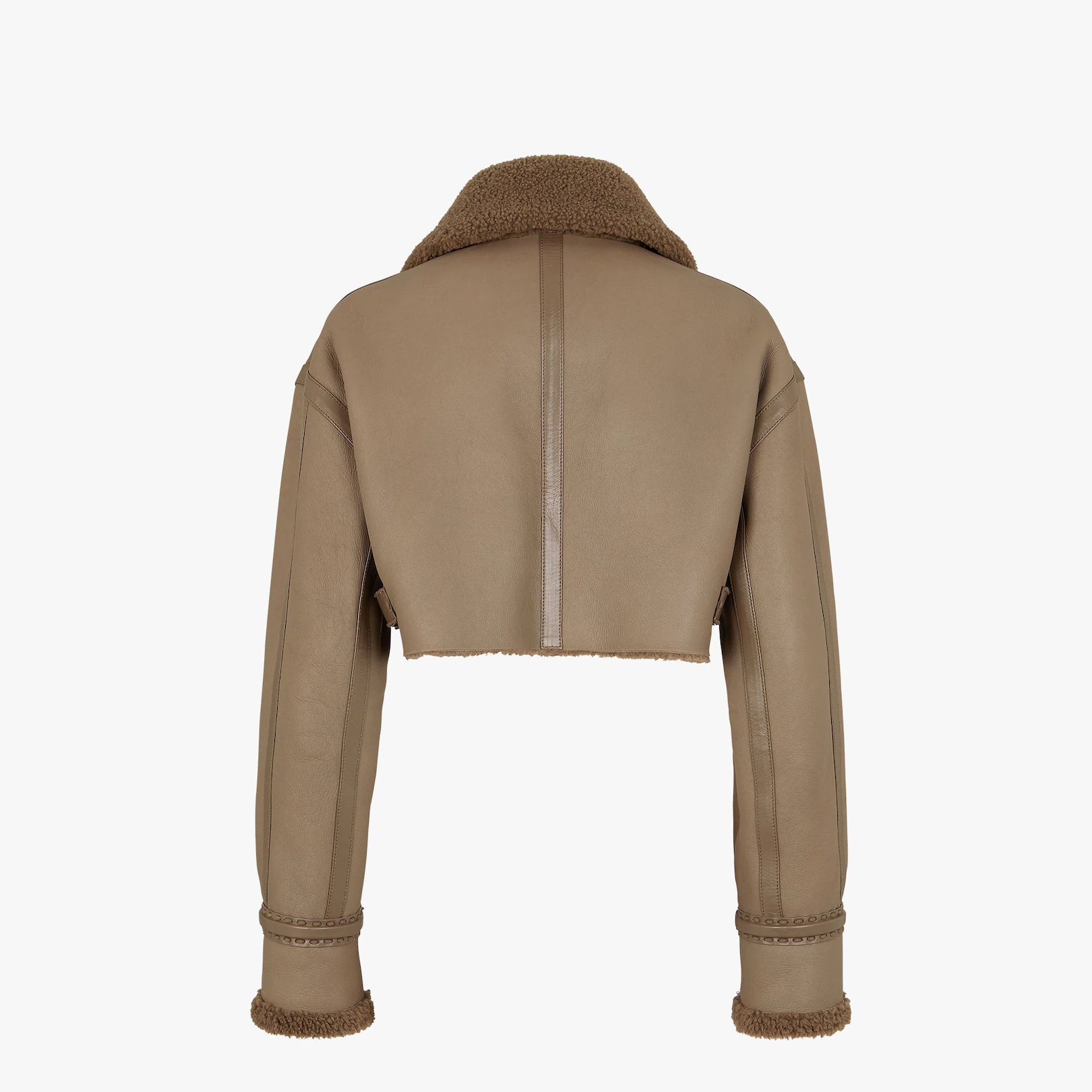 Brown leather jacket - 2