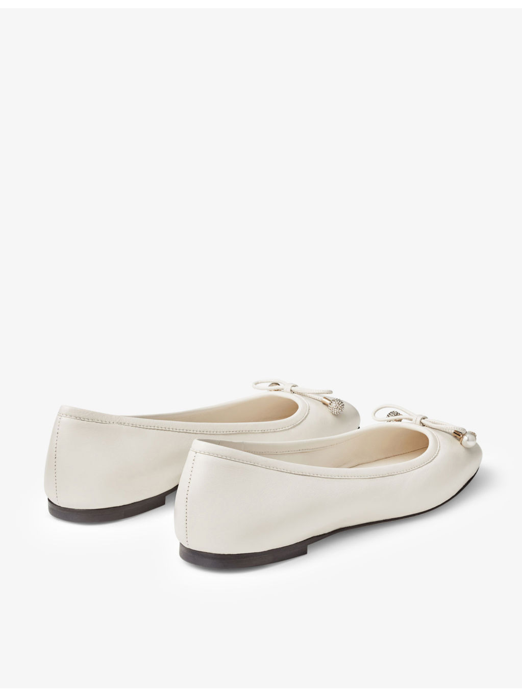 Elme bow-embellished leather ballet flats - 4