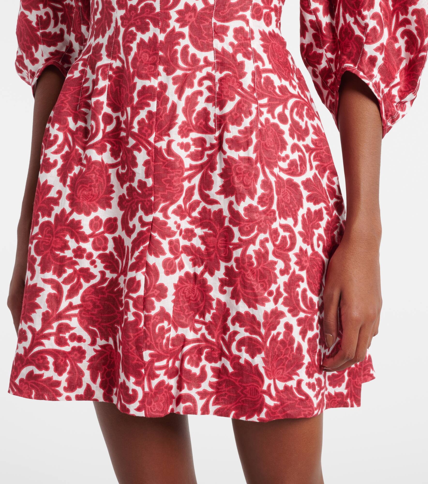 Raynara floral linen minidress - 5