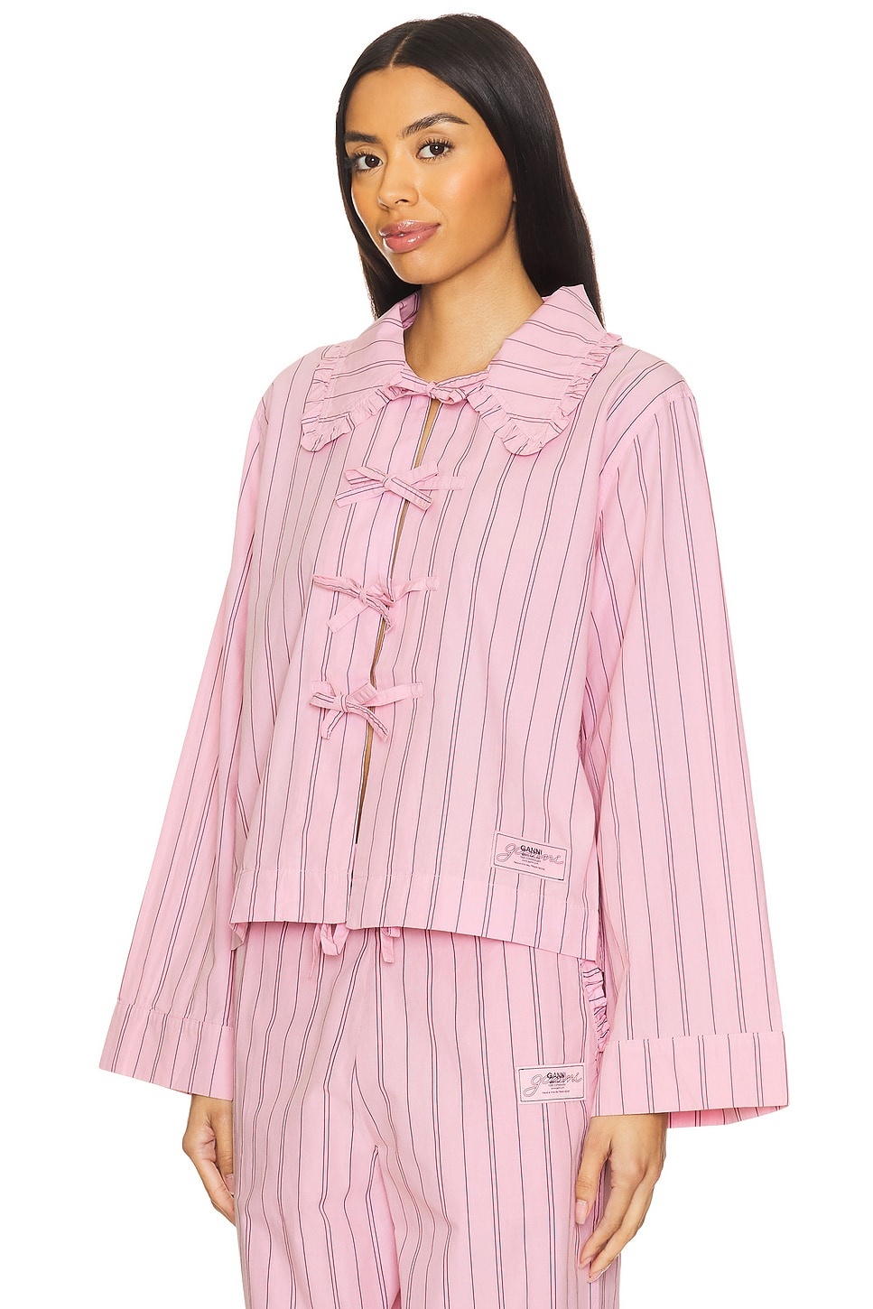 Stripe Cotton Pyjamas Shirt - 2