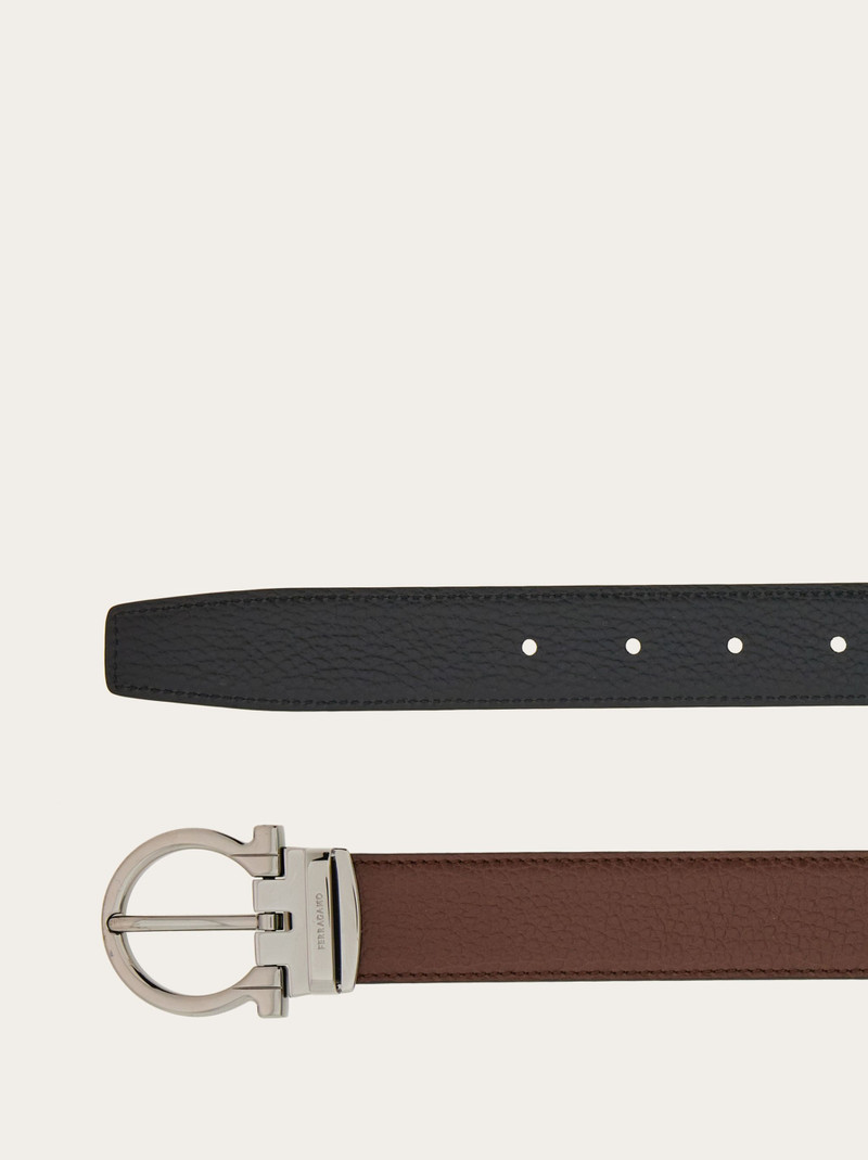 FERRAGAMO Reversible and adjustable Gancini belt outlook