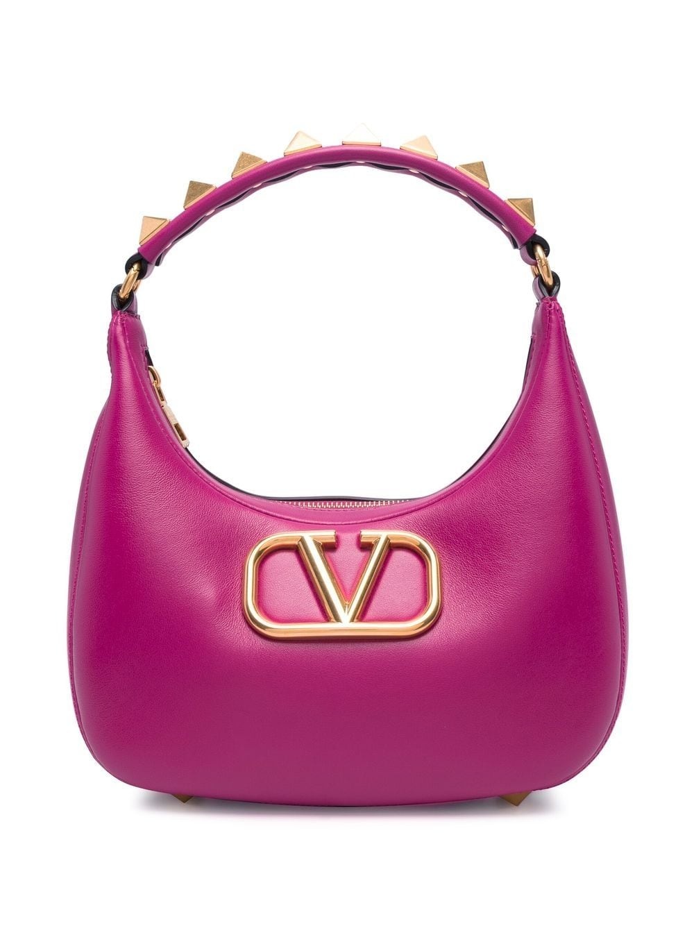 VLogo leather shoulder bag - 7