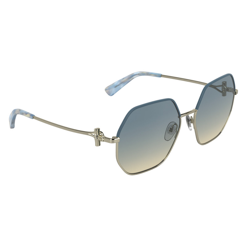 Longchamp Sunglasses Gold/Blue - Metal outlook
