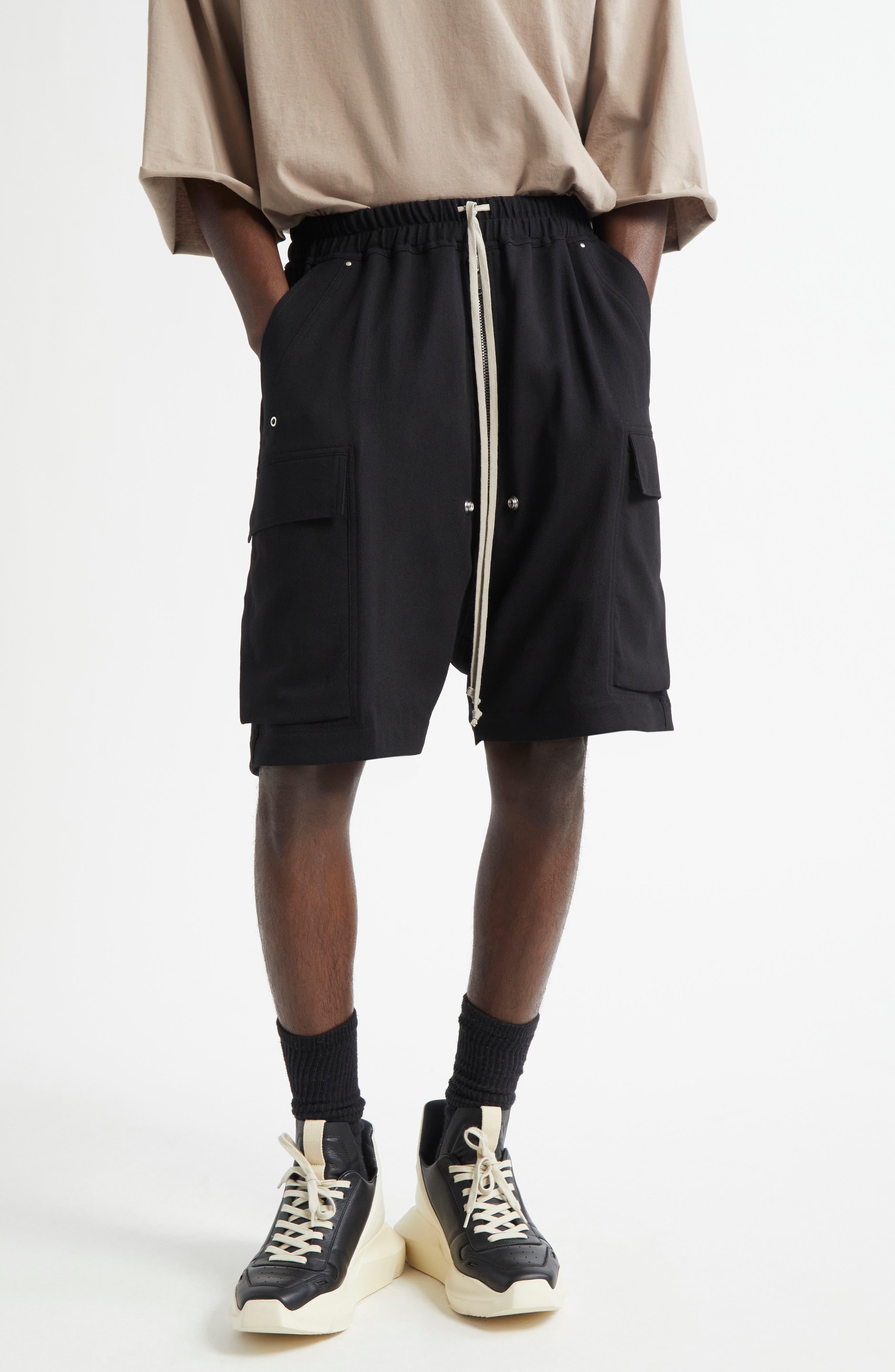 Rick Owens Cargobela Cargo Shorts in Black at Nordstrom - 1
