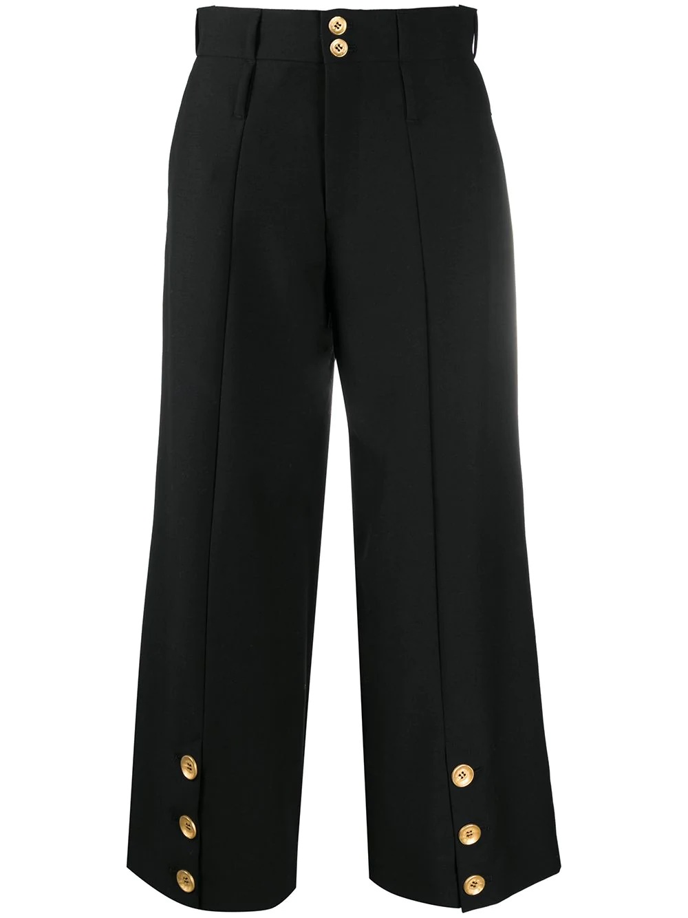 button-detail trousers - 1