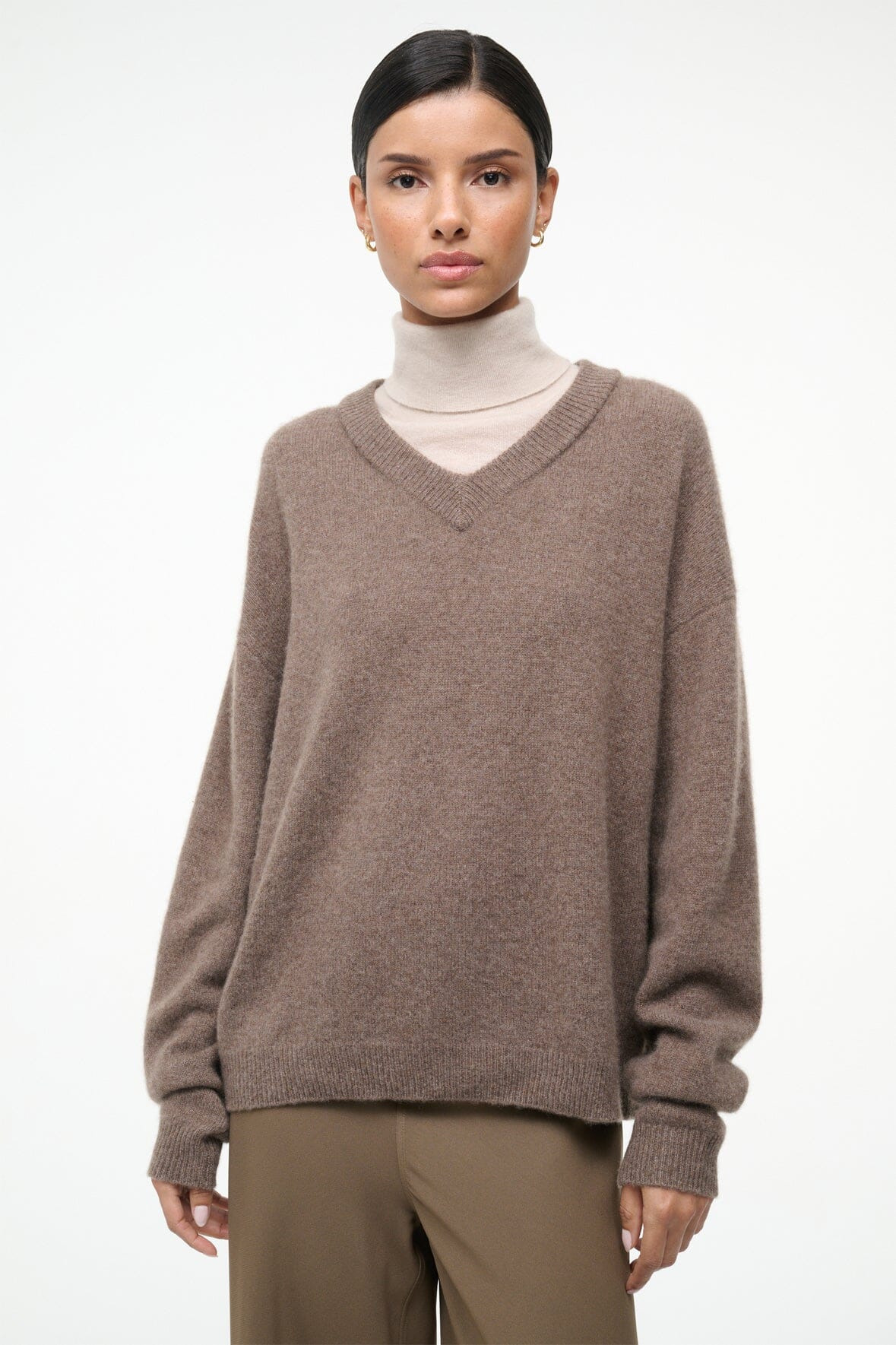 STAUD DORIS CASHMERE SWEATER TRUFFLE - 2