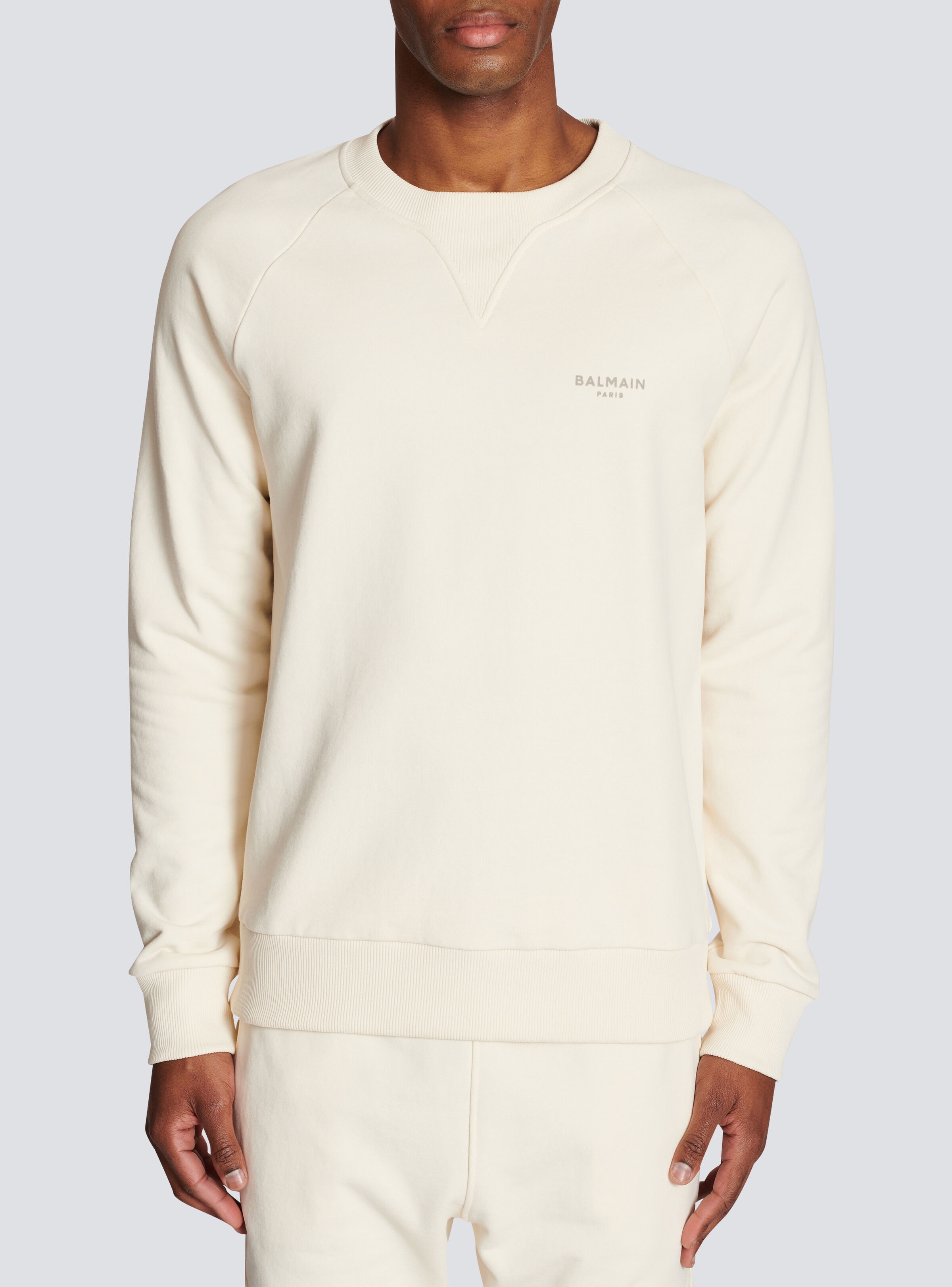 Cotton printed Balmain logo sweatshirt - 5