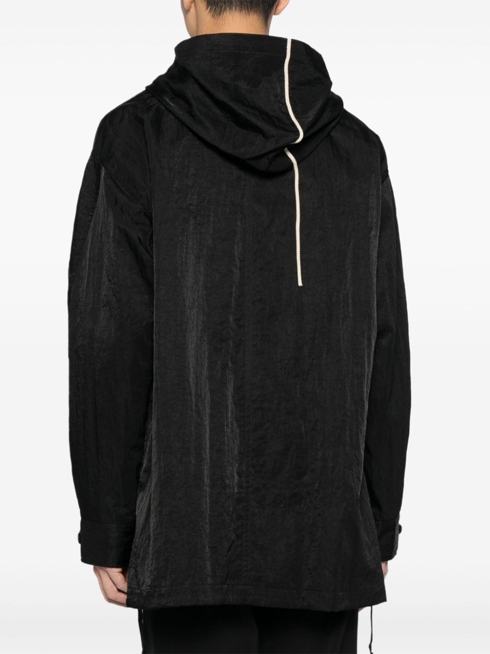 asymmetric hooded jacket - 4