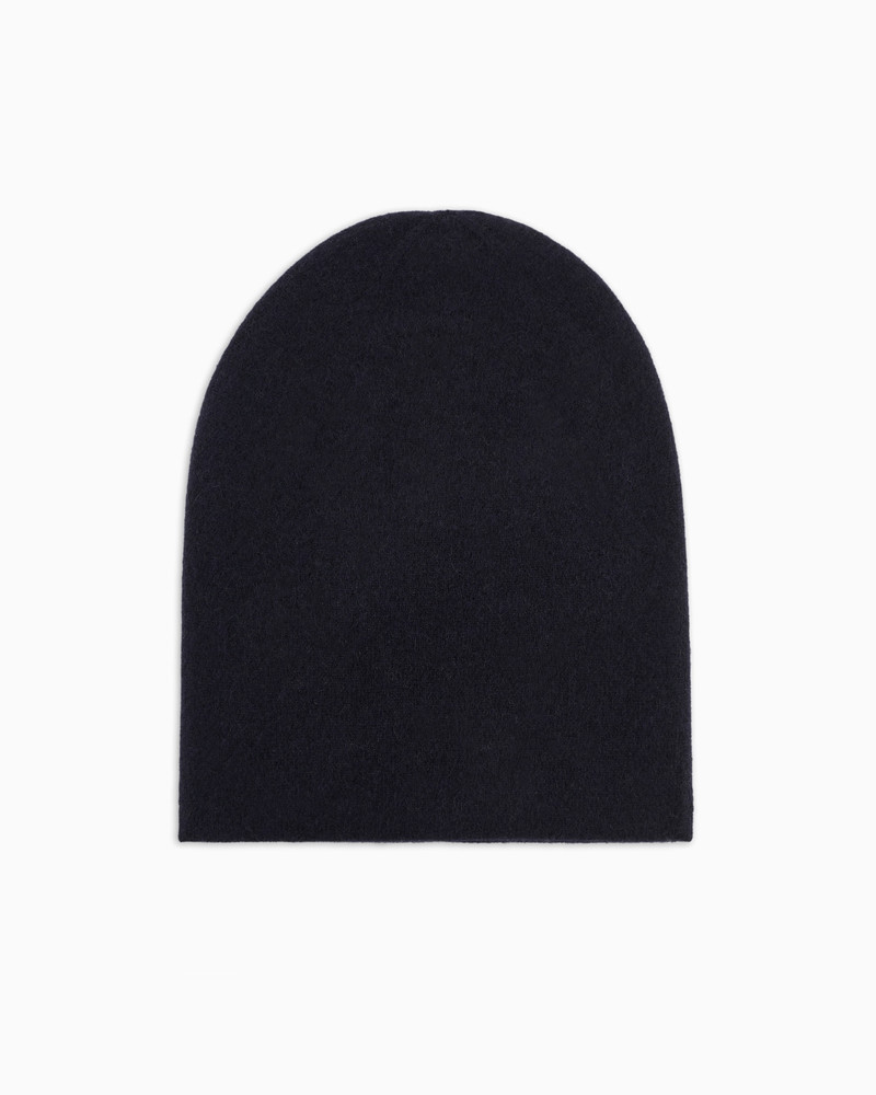 GIORGIO ARMANI Cashmere jacquard logo beanie outlook