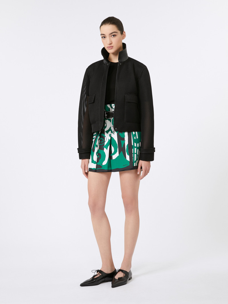 Max Mara STRENNA Boxy jacket in technical mesh outlook