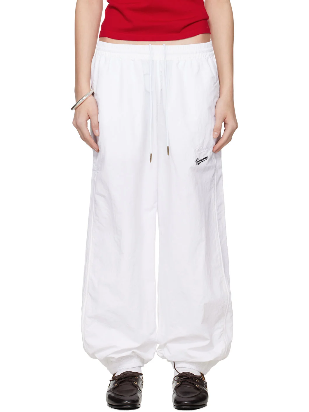 White Bad Boy Track Pants - 1