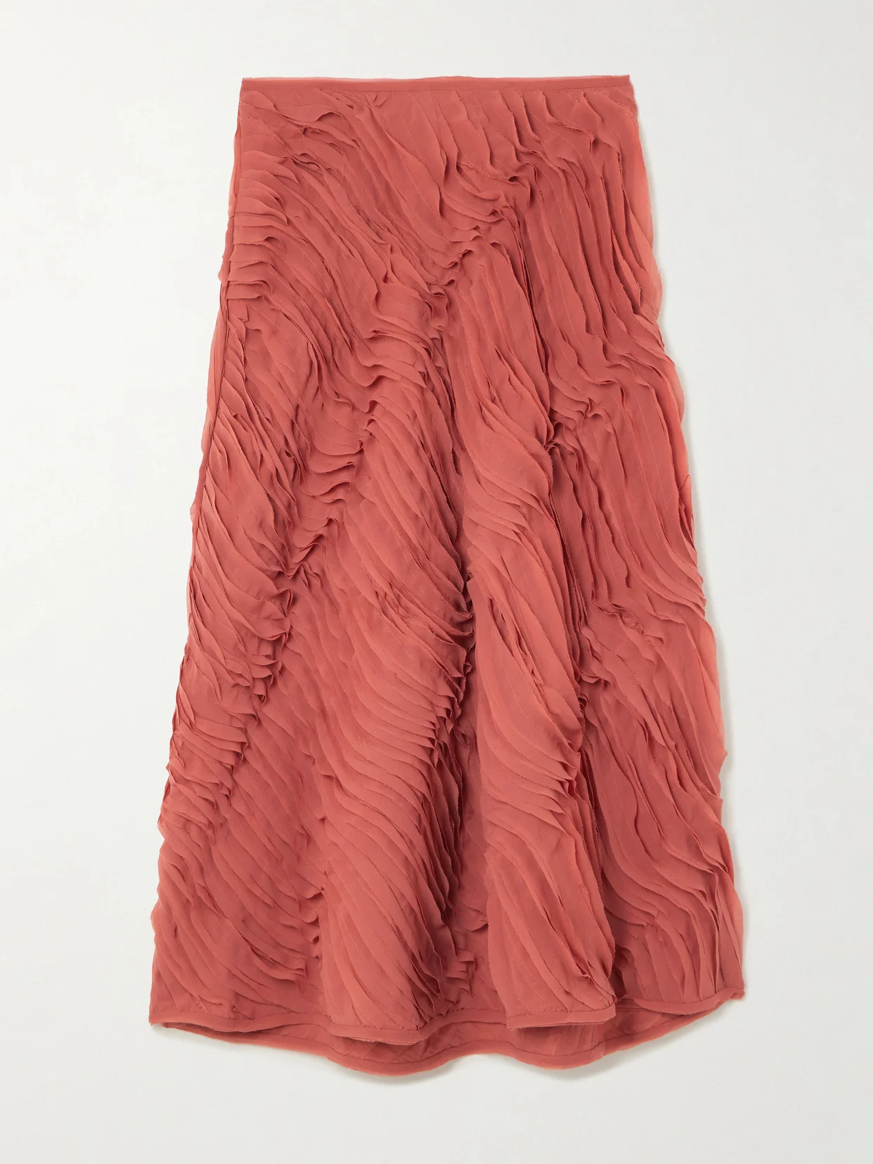 Amiko Ruffled Chiffon Midi Skirt - 1