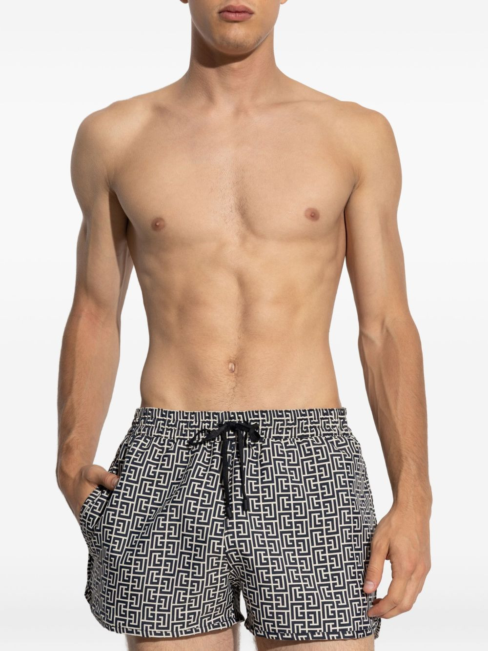geometric-print swim shorts - 3