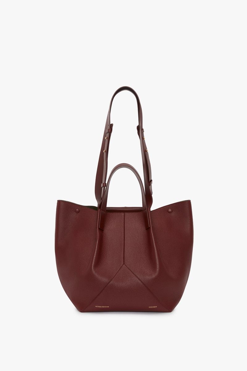 The Medium Tote In Burgundy Leather 1
