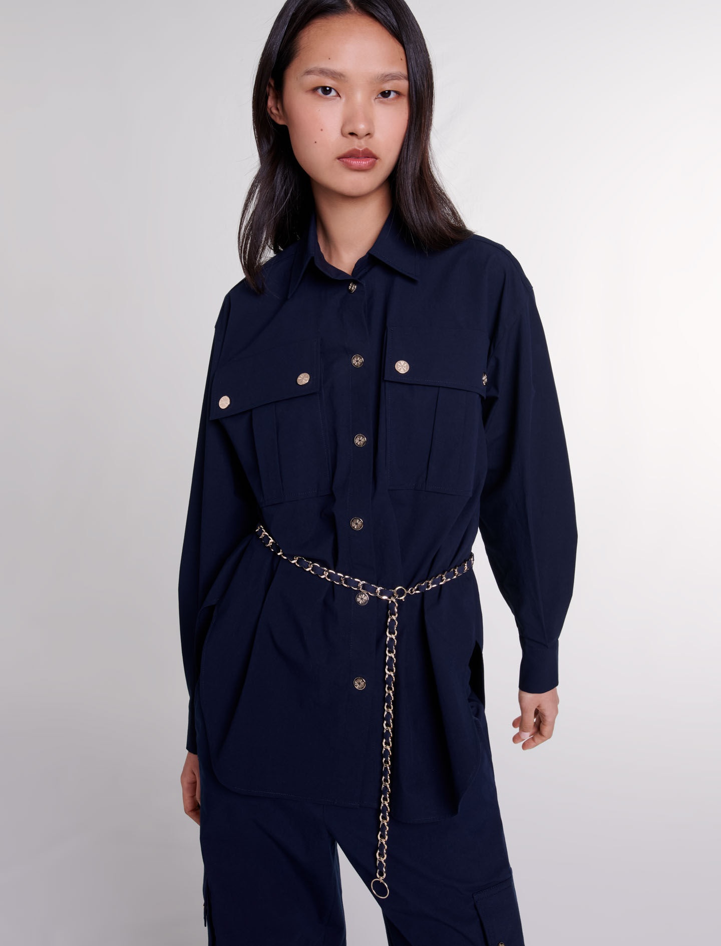 Belted long shirt - 5