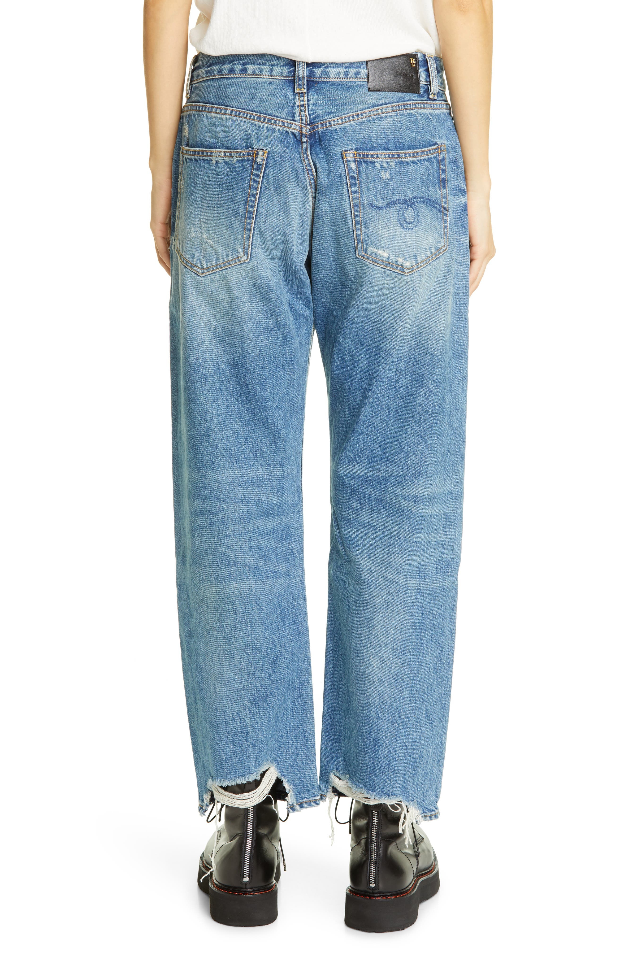 Distressed Boyfriend Jeans - 2