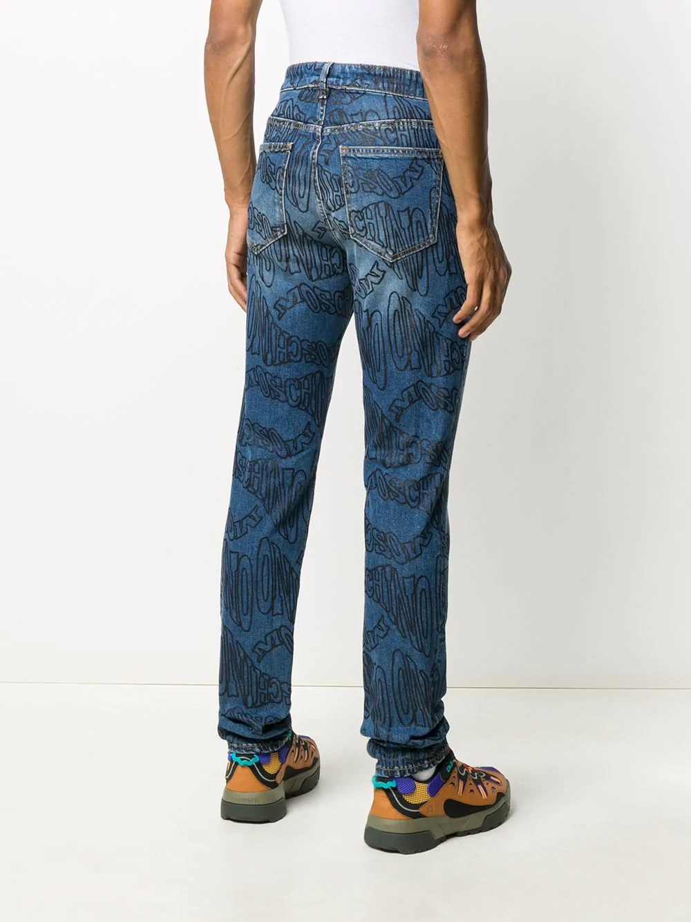 logo-print slim-fit jeans - 4