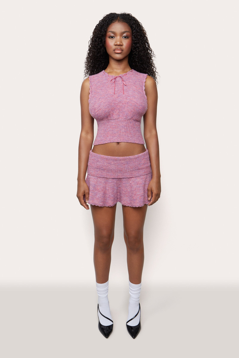 GUIZIO HEART SCALLOP MINI SKIRT outlook