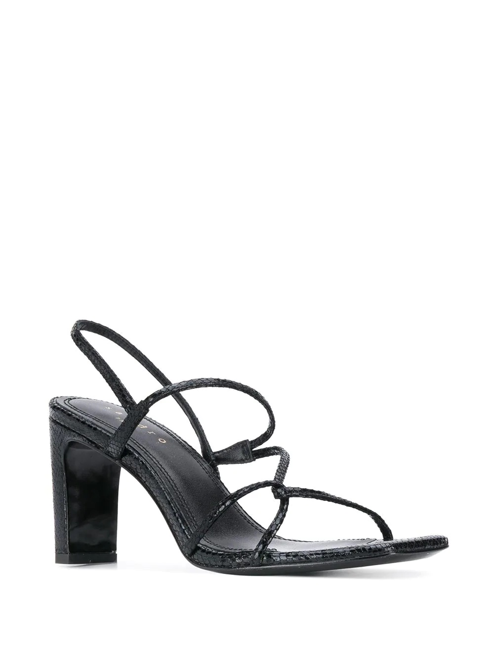 snake effect strappy sandals - 2