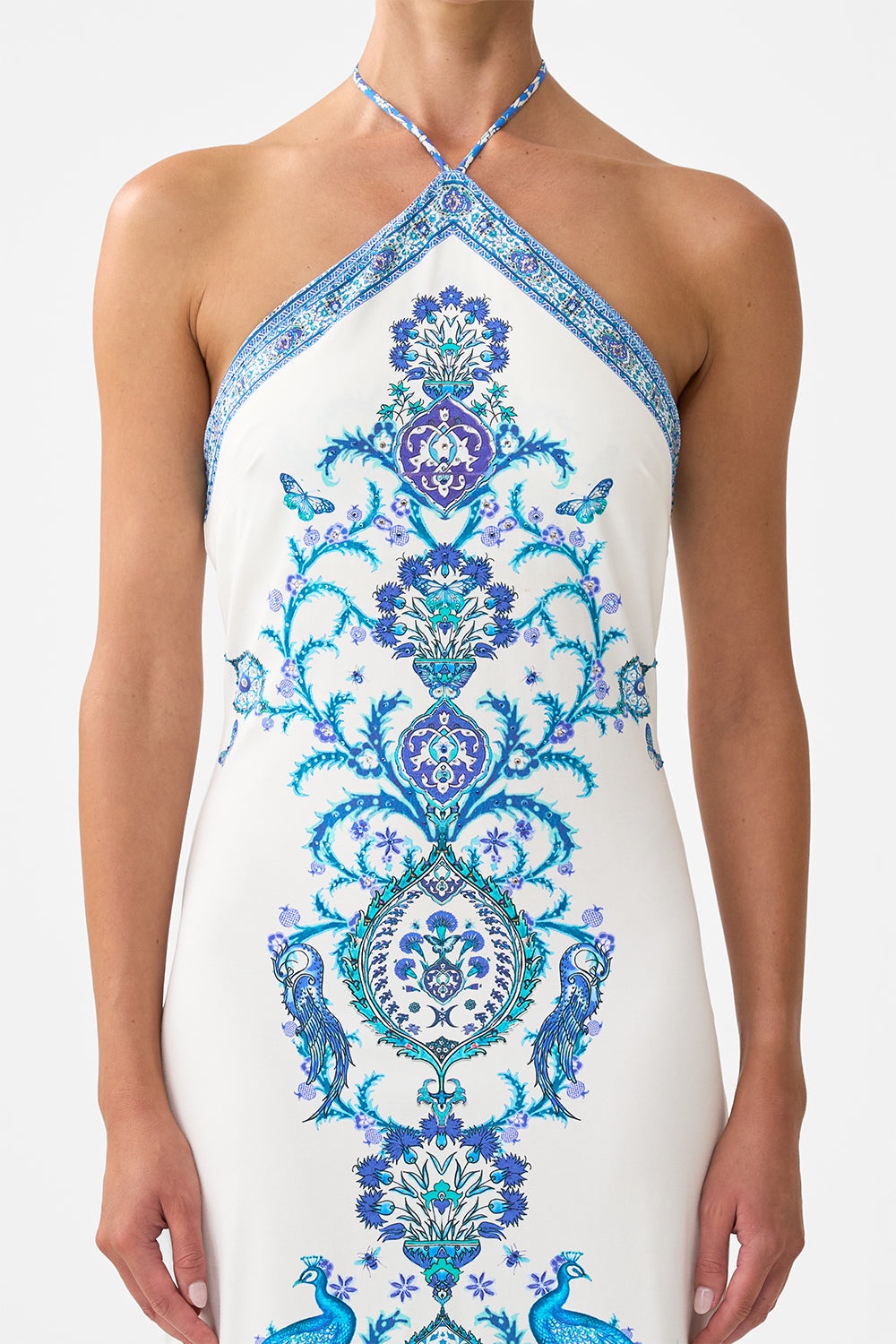 LONG JERSEY HALTER DRESS - 6