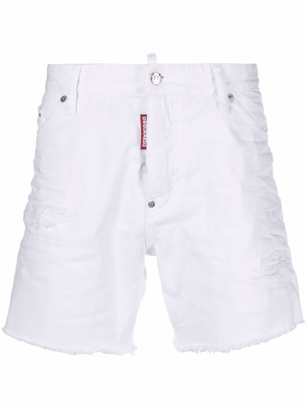 slim-fit denim shorts - 1