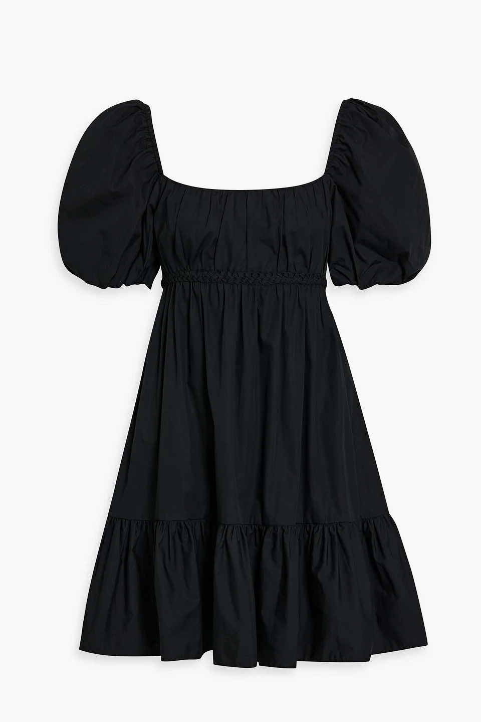 Ada ruffled cotton-poplin mini dress - 1