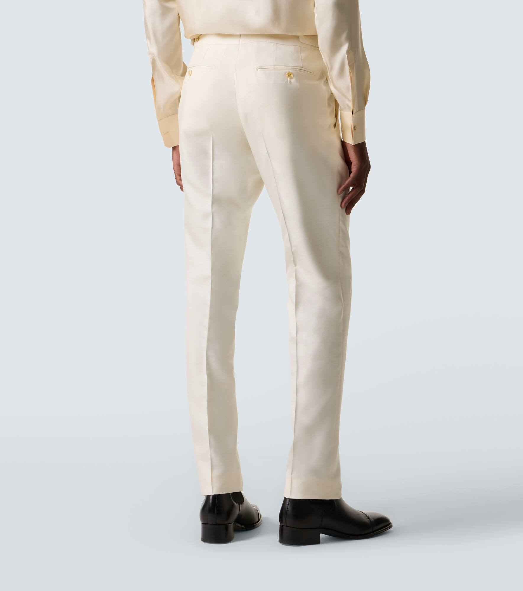 Silk slim pants - 4