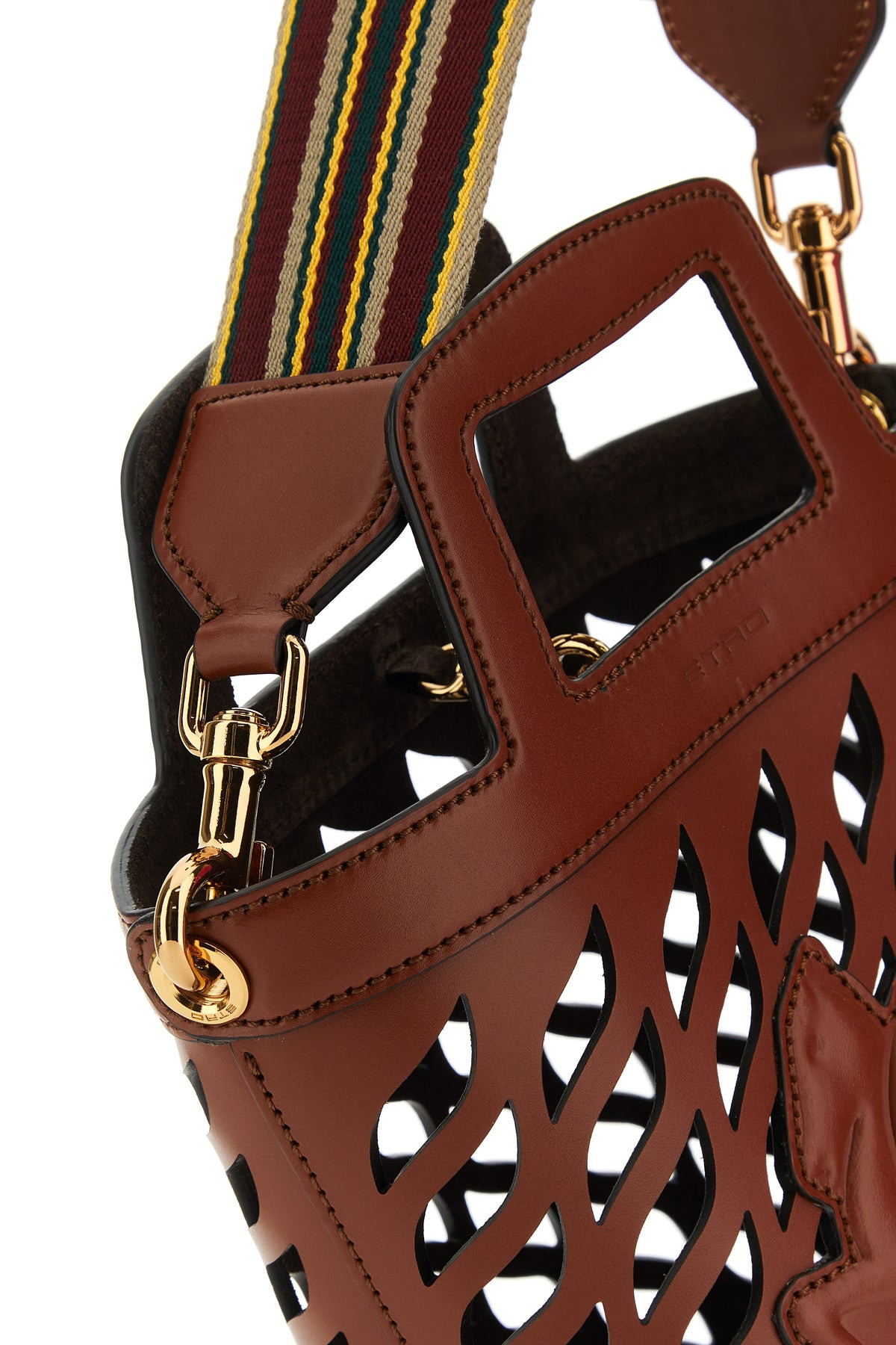 Caramel leather bucket bag - 4
