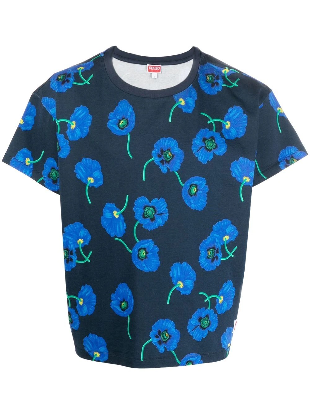 floral-print cotton T-shirt - 1