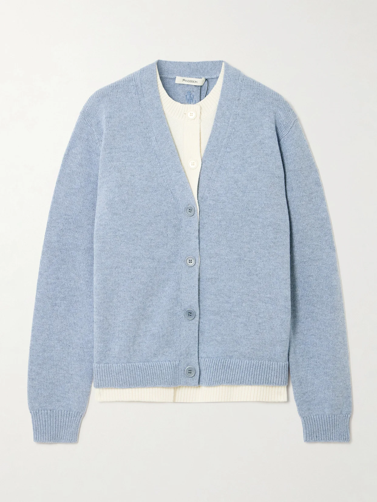 Layered Wool And Cashmere-blend Cardigan - 1