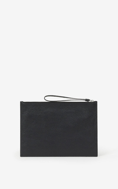 KENZO KENZO Imprint large grained leather pouch outlook