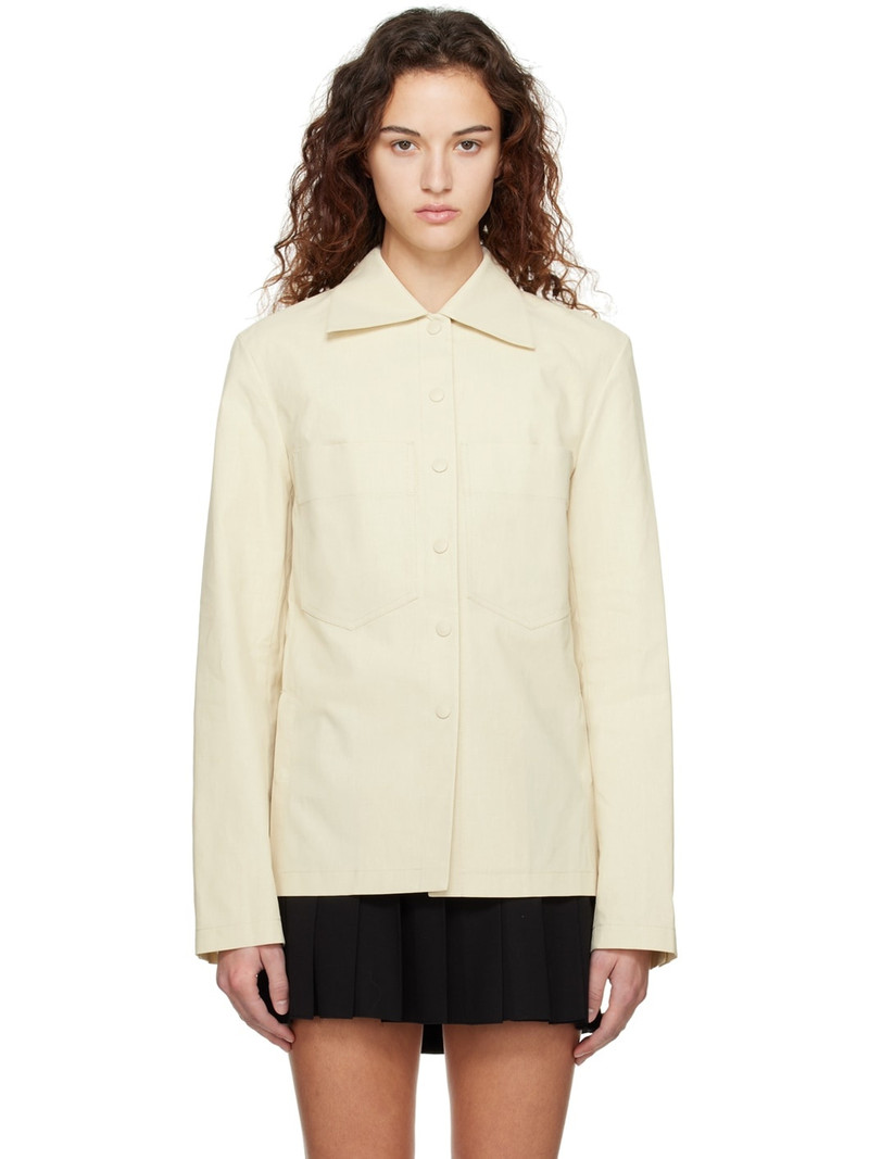 Beige Pocket Jacket - 1