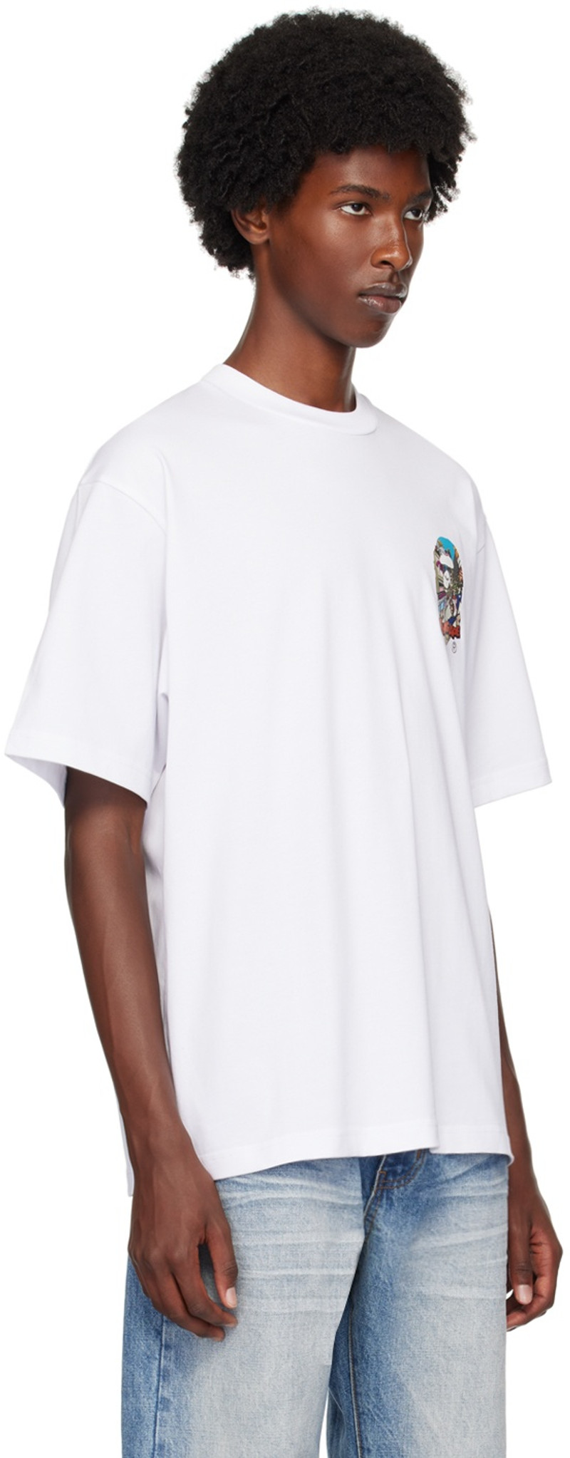 A BATHING APE® White Comic Art Ape Head T-Shirt outlook