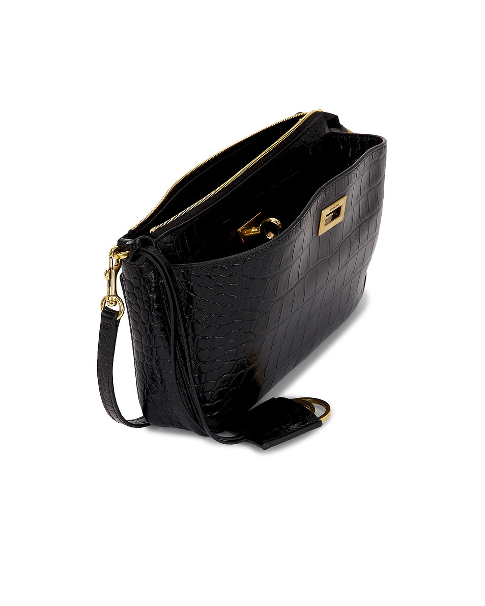 Rodeo Sling Embossed Croc Pochette Bag - 5