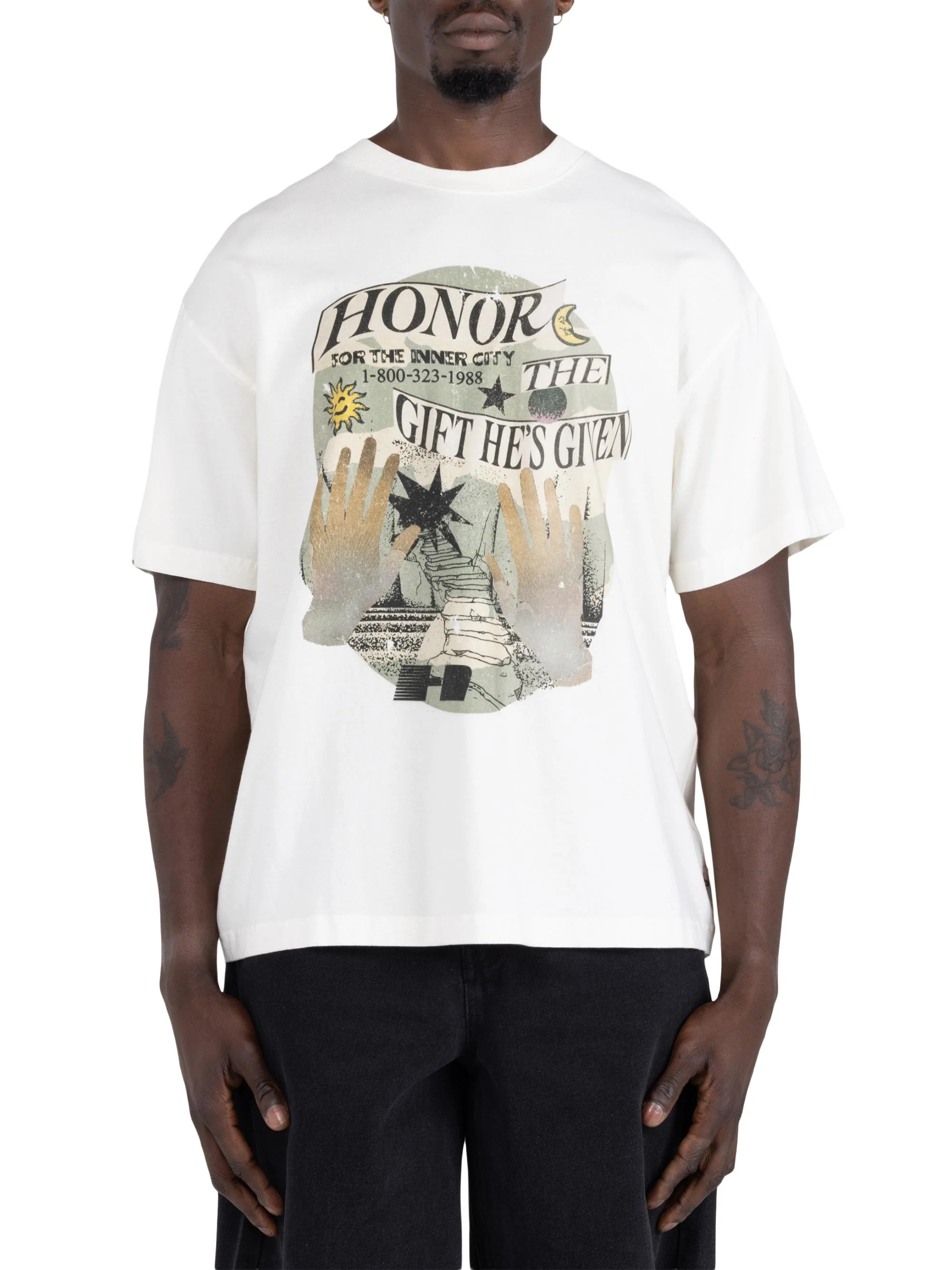 Men's Gift He's Given Graphic Cotton T-Shirt - White - 1