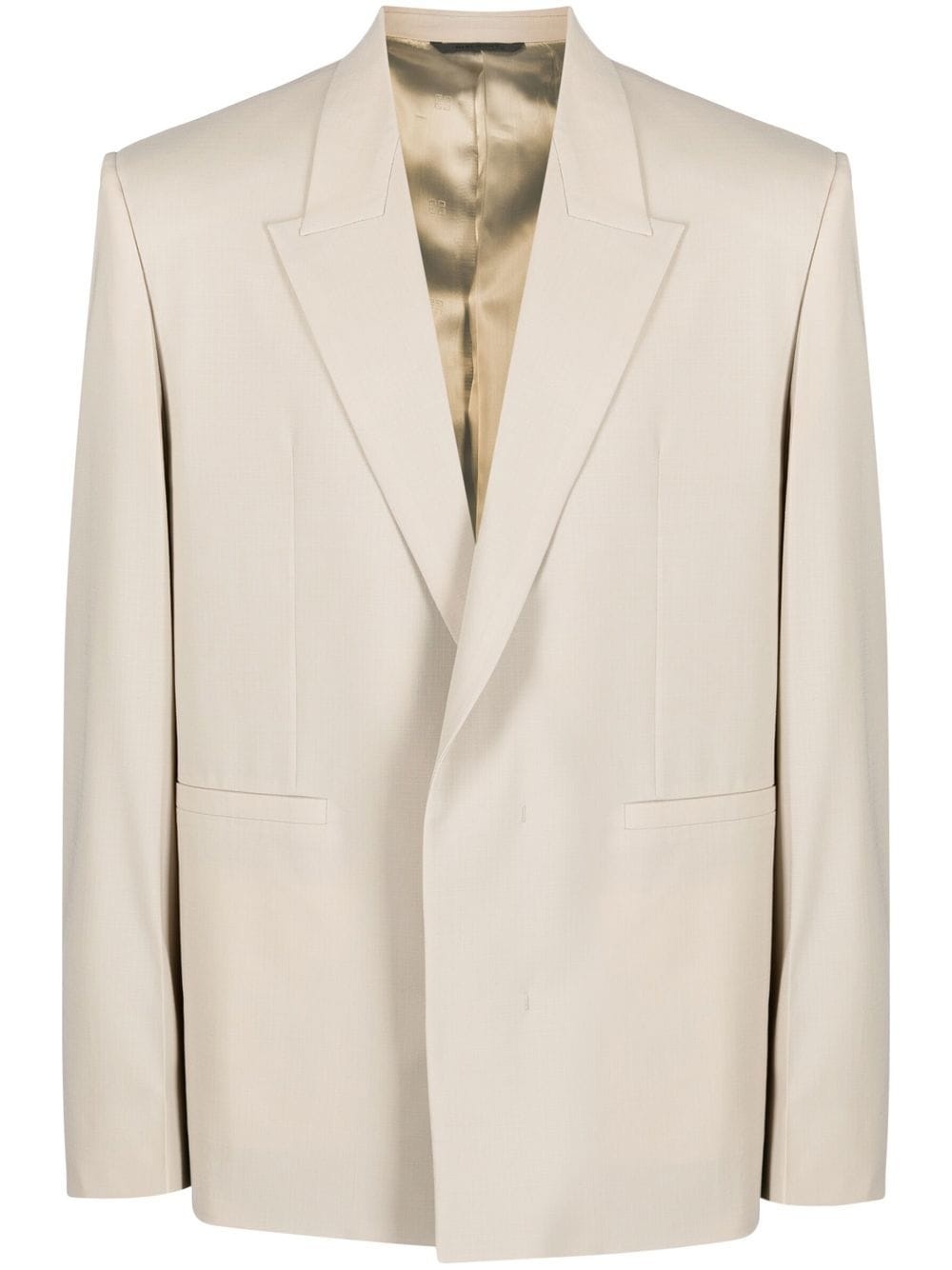 overlap lapel oversized jacket - 1