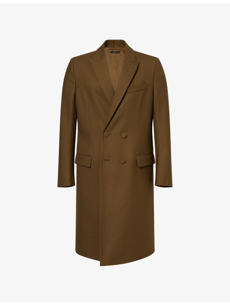 Double-Breasted Longline Wool Coat 1