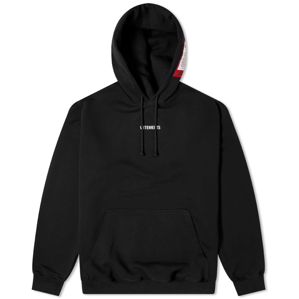 VETEMENTS Oversize Logo Patch Hoody - 1