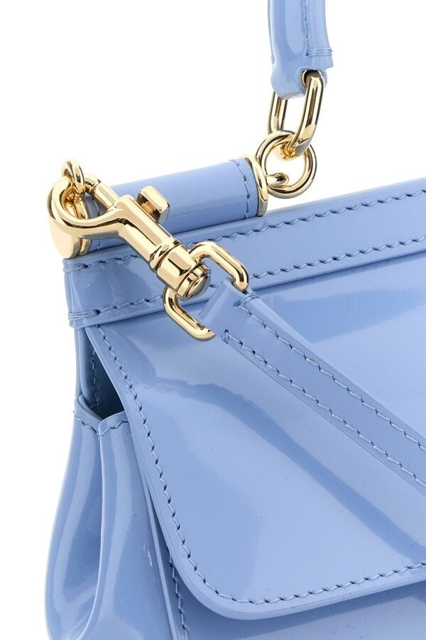 Powder blue leather small Sicily handbag - 4