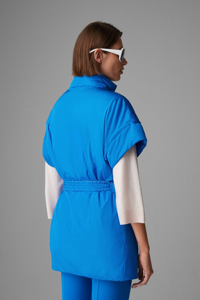 Amira Short-sleeved waistcoat in Azure blue - 3