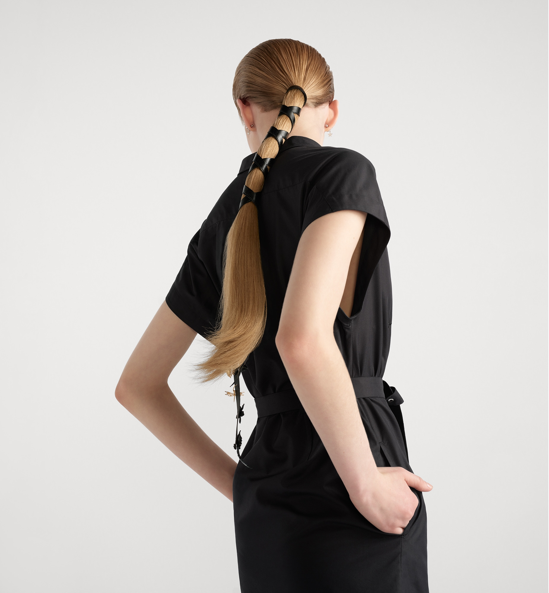 Mid-Length Belted Dress - 4