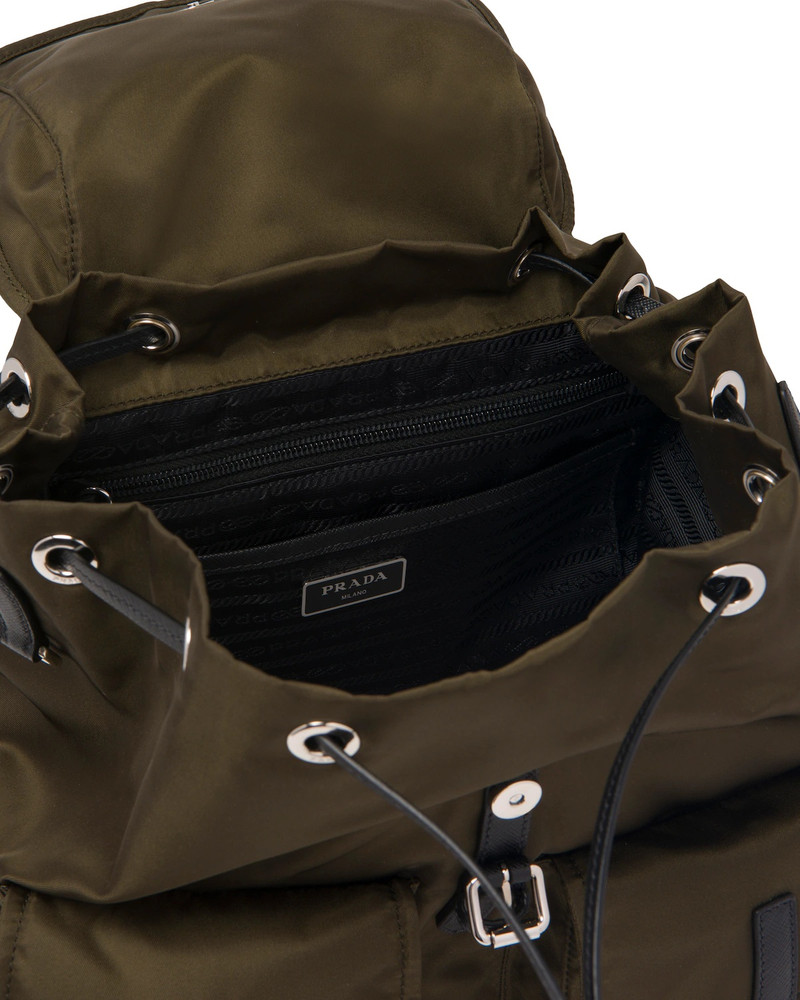 Nylon and Saffiano Leather Backpack 5