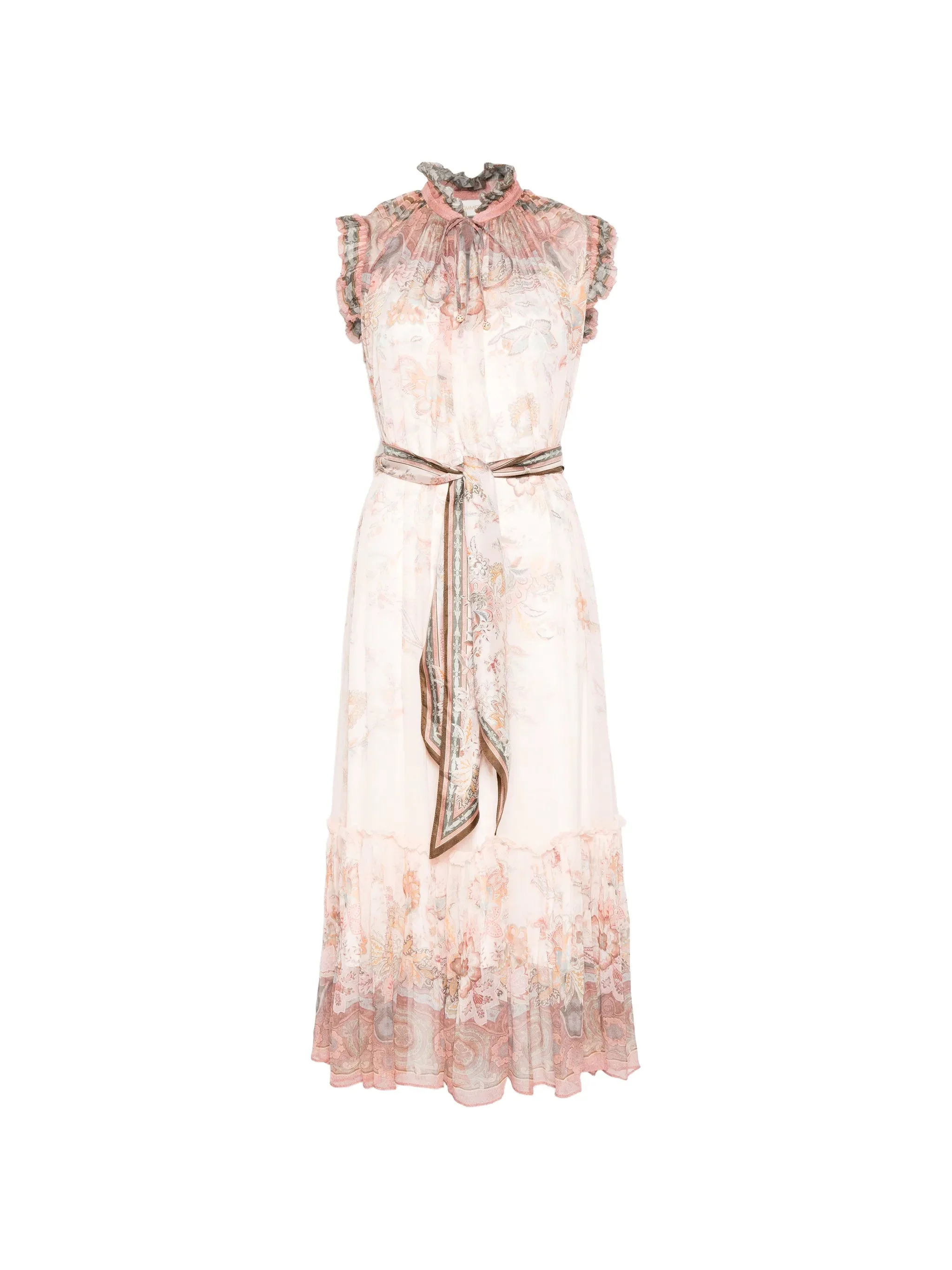 Alchemy ruffled paisley midi dress - 1