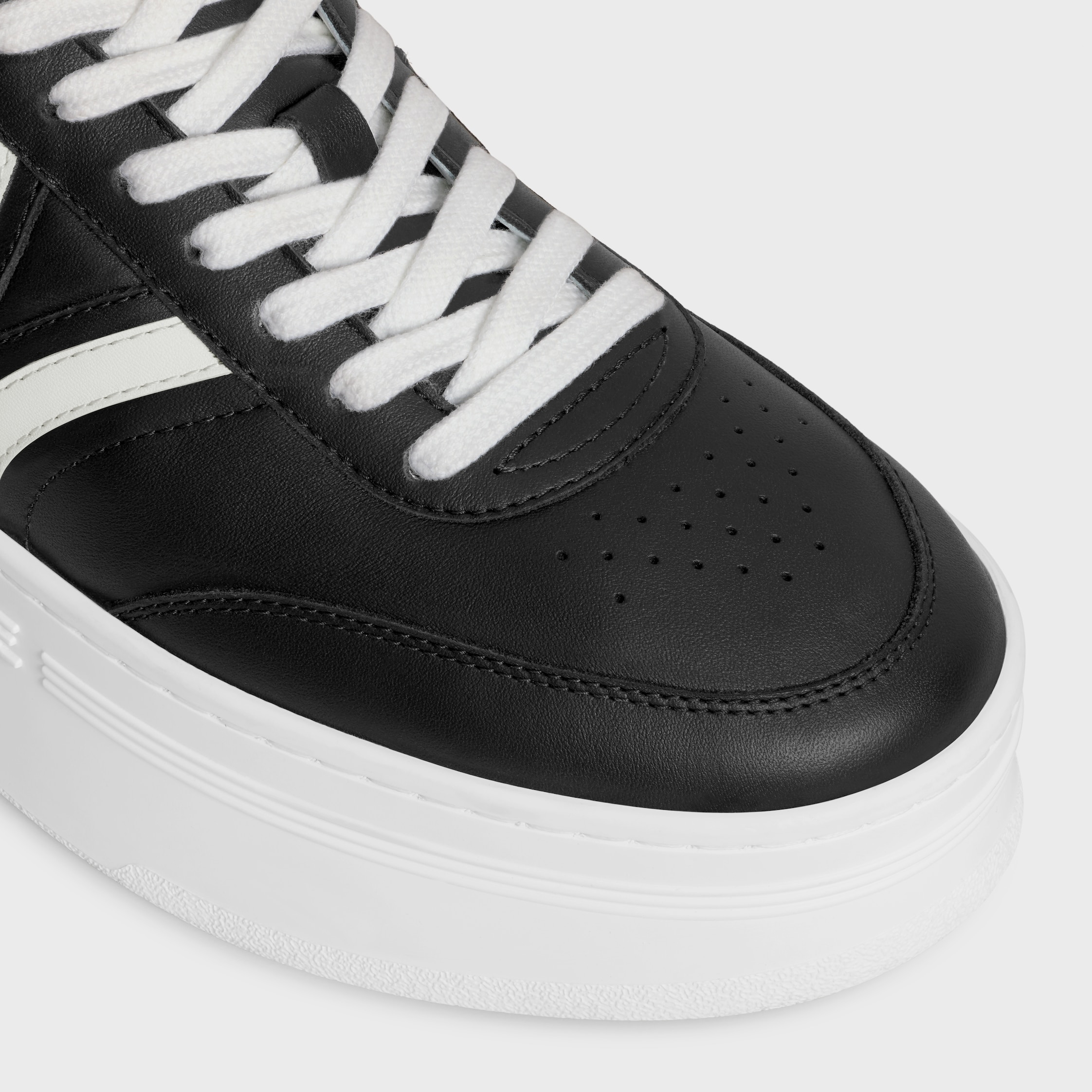 CELINE - BLOCK SNEAKERS WITH BACK TRIOMPHE AND WEDGE OUTSOLE IN CALFSKIN - 4